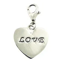 charm i silver hjärta