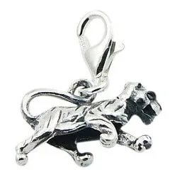 tiger charm i silver 