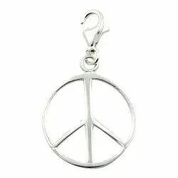 Runt peace charm i silver