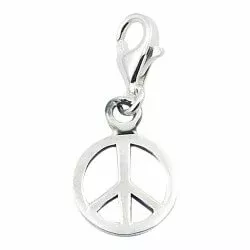 Lille peace charm i silver 