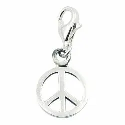 Lille peace charm i silver 