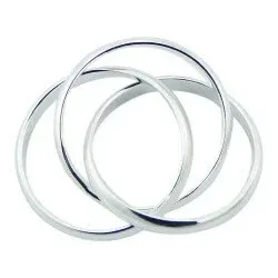 Kollektionsprov tre i en ring i silver