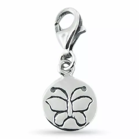 Runt sol charm i silver