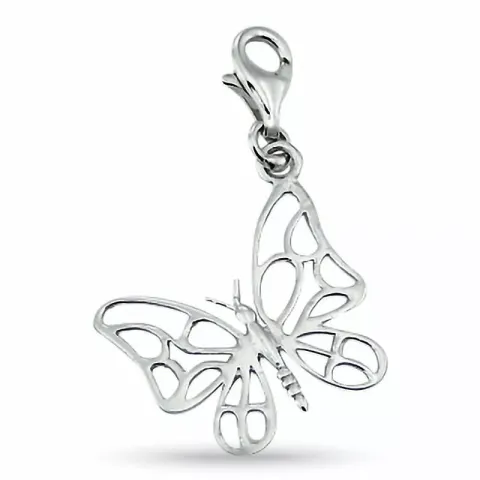 Elegant fjäril charm i silver