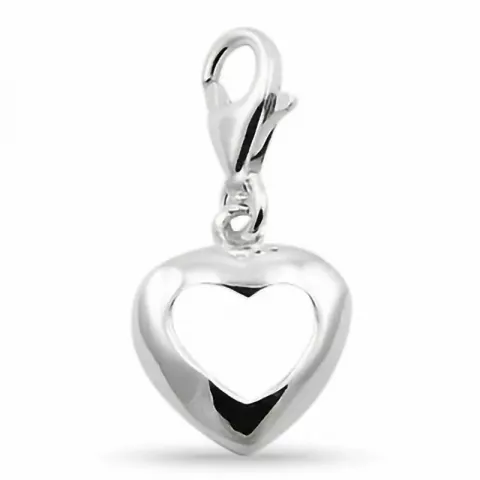 hjärta charm i silver 
