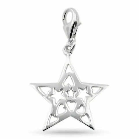 stjärna charm i silver