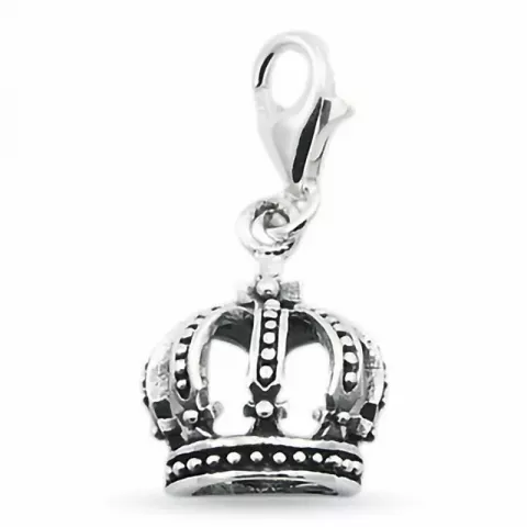 Elegant krona charm i silver 