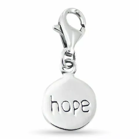 Lille rund charm i silver
