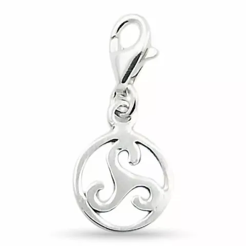 rund charm i silver 