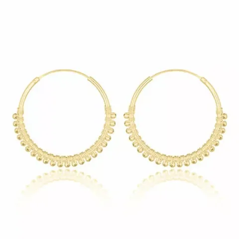 30 mm creoler örhängen i förgyllt silver