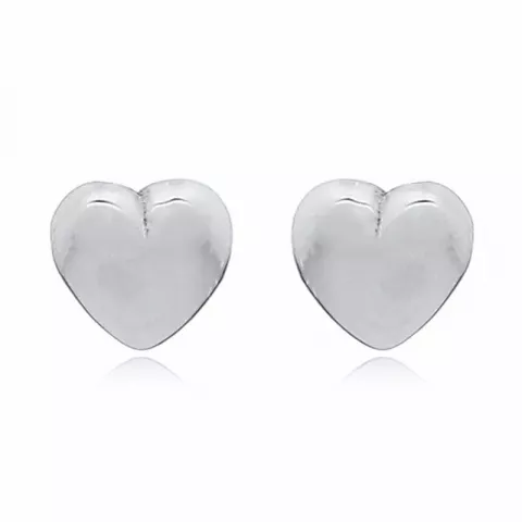 Små hjärta örhängestift i silver
