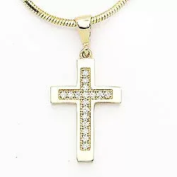 Kors hängen i 14 karat guld