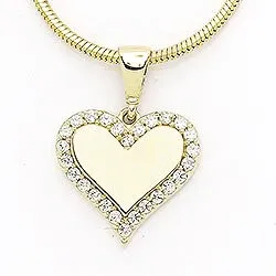 Hjärta hängen i 14 karat guld