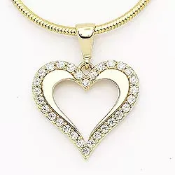 hjärta hängen i 14 karat guld