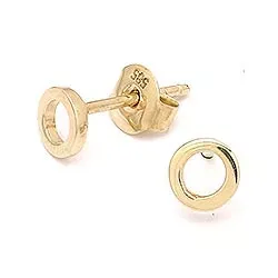 runda örhängen i 14 karat guld