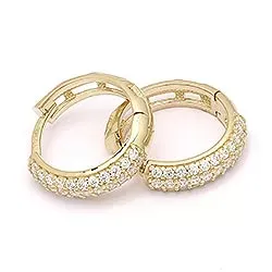 creoler örhängen i 14 karat guld med 