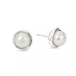10 mm aagaard pärla örhängen i silver