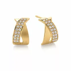 Aagaard örhängen i 8 karat guld vit zirkon