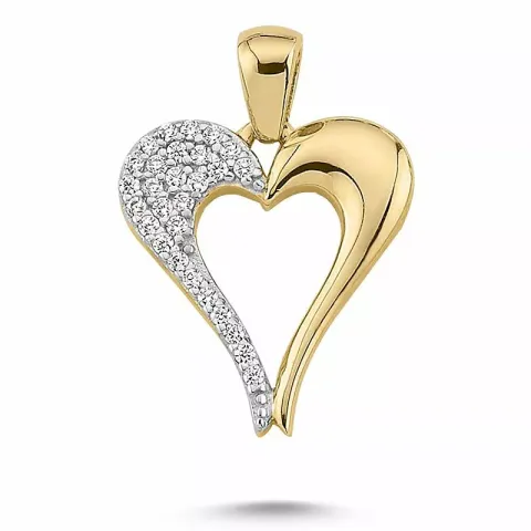 Hjärta hängen i 8 karat guld