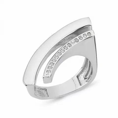 Bred ring i silver