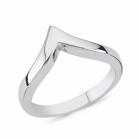 Smal V ring i silver