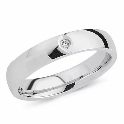 zirkon ring i rhodinerat silver