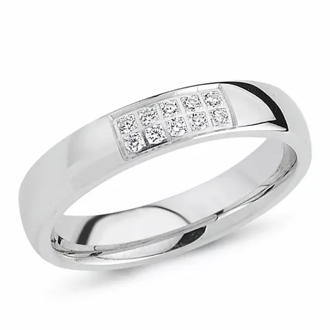 zirkon ring i rhodinerat silver