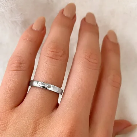 elegant ring i rhodinerat silver