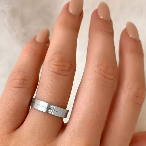 Enkel ring i rhodinerat silver