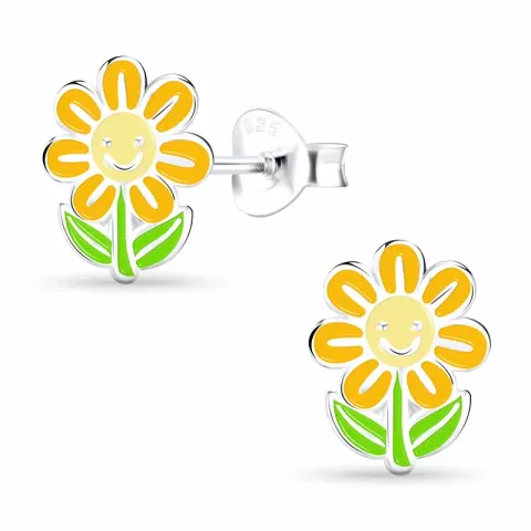 blommor örhängestift i silver