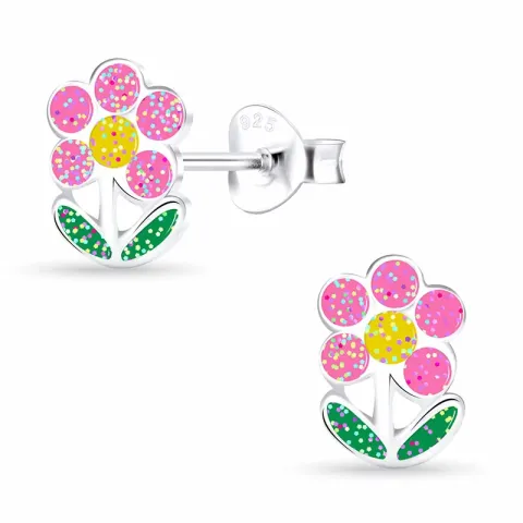 blommor barnörhängen i silver