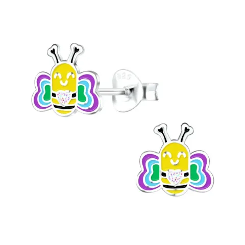 fjärilar barnörhängen i silver