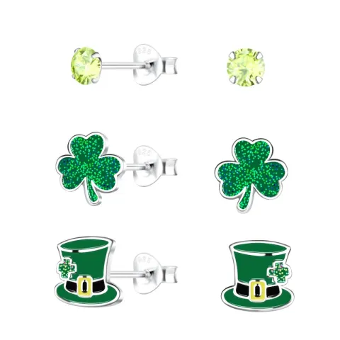 fyrklöver barnörhängen i silver - Little Ones