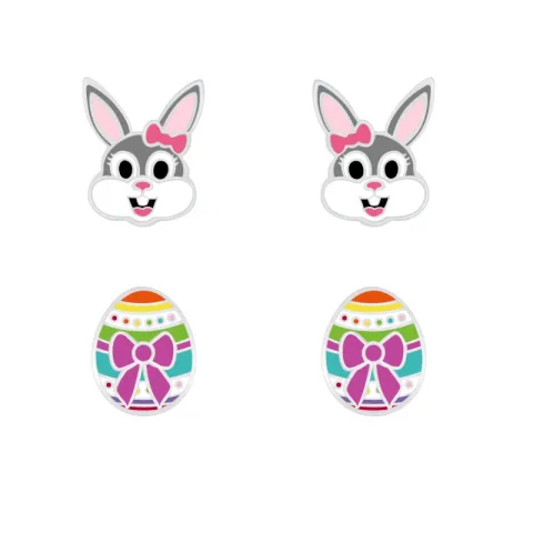 kanin örhängen i silver - Little Ones