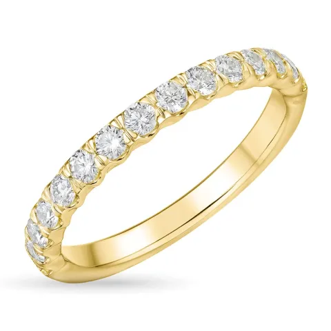 zirkon ring i 9 karat guld