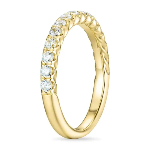 zirkon ring i 9 karat guld