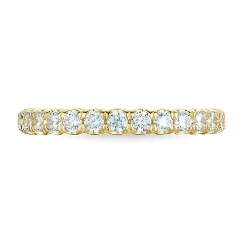 zirkon ring i 9 karat guld