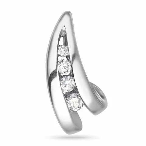diamant hängen i 14 carat vitguld 0,14 ct