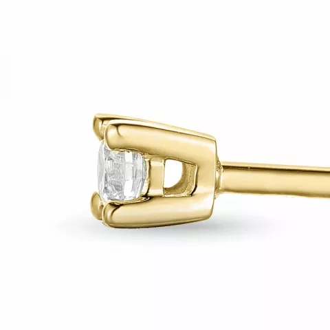 diamant solitäreörhängestift i 14 karat guld med diamant 