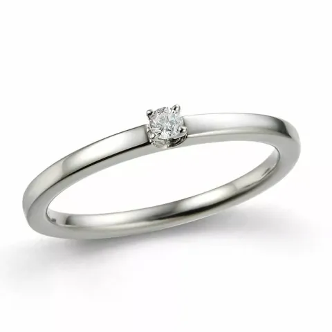 diamant vitgulds ring i 14 karat vitguld 0,057 ct