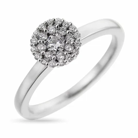 rund diamant ring i 14  karat vitguld 0,11 ct 0,192 ct