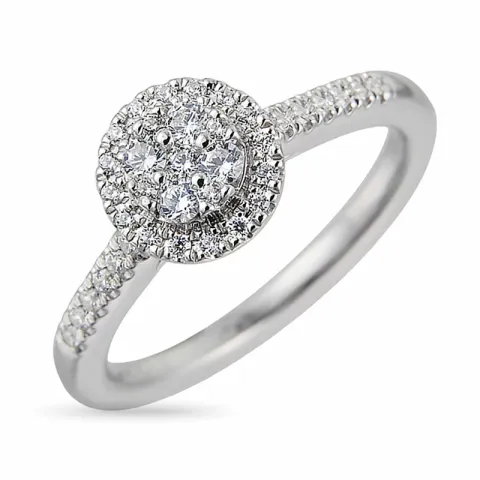 briljantring i 14 karat vitguld 0,34 ct