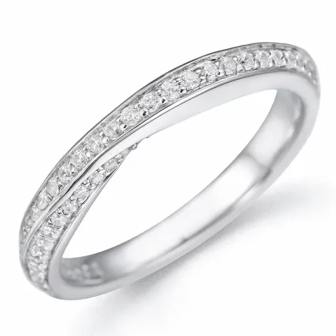 diamant diamantring i 14  karat vitguld 0,35 ct
