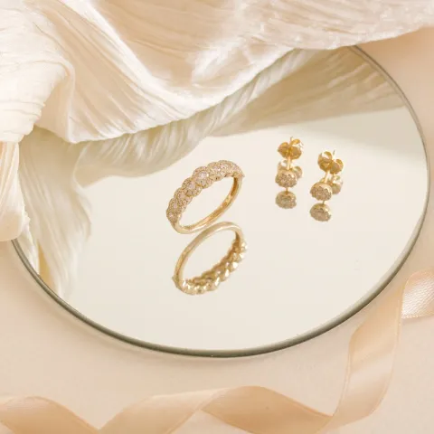briljant diamantring i 14  karat guld 0,56 ct