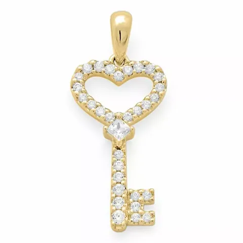 nyckel diamantberlocker i 14 carat guld 0,21 ct