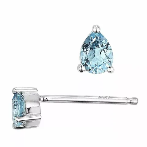 2 x 0,18 ct topas örhängestift i 14 karat vitguld med topas 