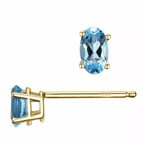 2 x 0,30 ct topas örhängestift i 14 karat guld med topas 