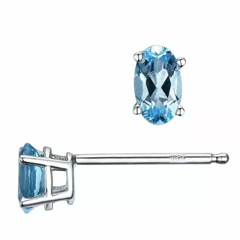2 x 0,30 ct topas örhängestift i 14 karat vitguld med topas 