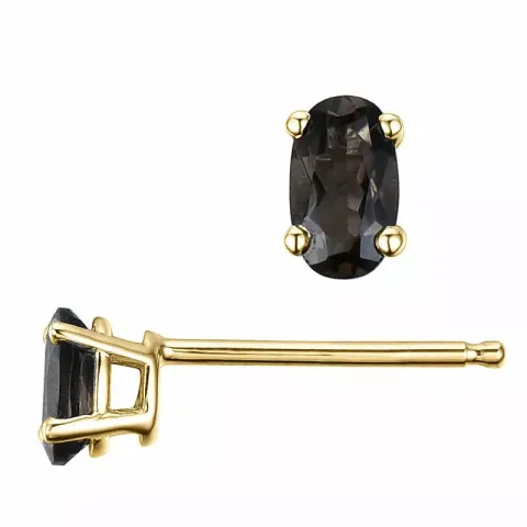 2 x 0,20 ct kvarts örhängestift i 14 karat guld med kvarts 