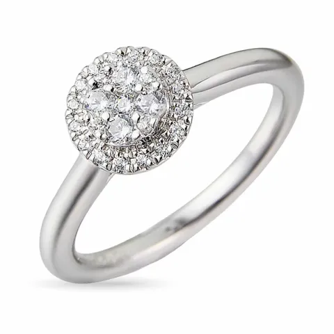 rund diamant vitgulds ring i 14  karat vitguld 0,257 ct